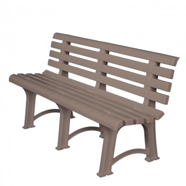 ATENA Παγκάκι Κήπου-Βεράντας, PP Tortora  150x73x51cm [-Μπεζ-Tortora-Sand-Cappuccino-] [-PP - PC - ABS-] Ε368,4