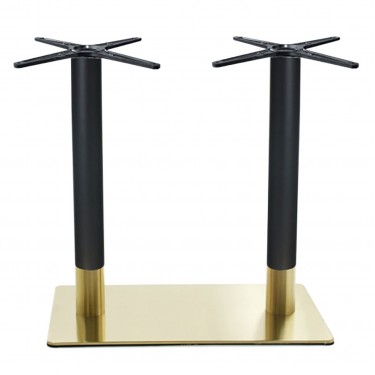 RIVA Βάση Τραπεζιού Μακρόστενη Gold Inox #201 - Black / 21,20 Kg  70x40cm H.72cm [-Μαύρο-, -Χρυσό-] [-Μέταλλο-] ΕΜ671