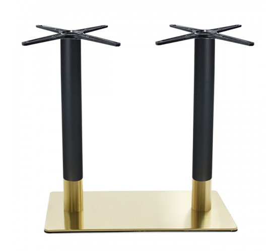 RIVA Βάση Τραπεζιού Μακρόστενη Gold Inox #201 - Black / 21,20 Kg  70x40cm H.72cm [-Μαύρο-, -Χρυσό-] [-Μέταλλο-] ΕΜ671