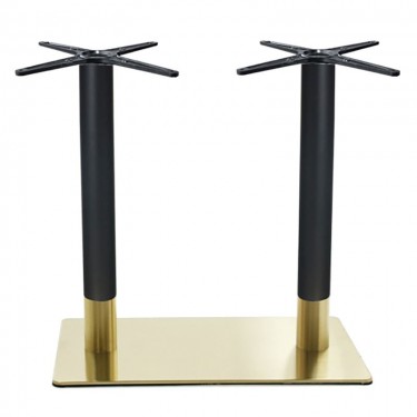 RIVA Βάση Τραπεζιού Μακρόστενη Gold Inox #201 - Black / 21,20 Kg  70x40cm H.72cm [-Μαύρο-, -Χρυσό-] [-Μέταλλο-] ΕΜ671