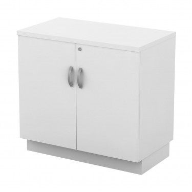 ΝΤΟΥΛΑΠΙ Χαμηλό Γραφείου Δίφυλλο με 2 Ράφια, Απόχρωση Άσπρο  80x45x75cm [-Άσπρο-] [-Melamine-] ΕΟ979,3