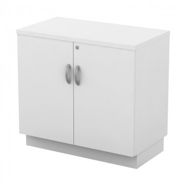 ΝΤΟΥΛΑΠΙ Χαμηλό Γραφείου Δίφυλλο με 2 Ράφια, Απόχρωση Άσπρο  80x45x75cm [-Άσπρο-] [-Melamine-] ΕΟ979,3