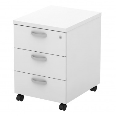 ΣΥΡΤΑΡΙΕΡΑ Τροχήλατη με 3 συρτάρια, Απόχρωση Άσπρο  40x48x56cm [-Άσπρο-] [-Melamine-] ΕΟ979,1