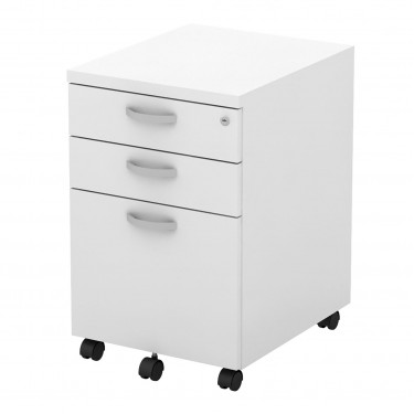 ΣΥΡΤΑΡΙΕΡΑ Τροχήλατη με 3 συρτάρια, Απόχρωση Άσπρο  40x48x62cm [-Άσπρο-] [-Melamine-] ΕΟ979,11