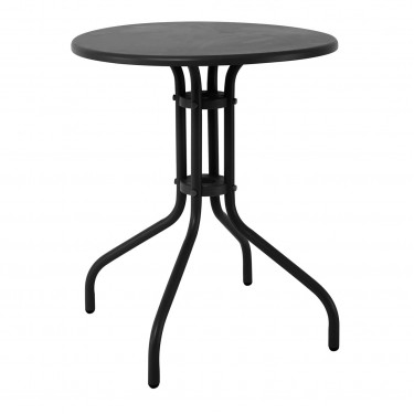 BALENO Τραπέζι Κήπου - Βεράντας, Μέταλλο Βαφή Μαύρο  Φ60x70cm [-Μαύρο-] [-Μέταλλο-] Ε2409,3