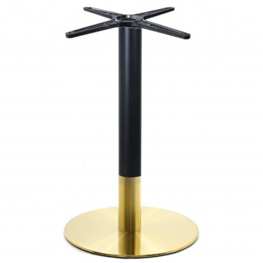 RIVA Βάση Τραπεζιού Gold Inox #201 - Black / 11,70 Kg  Φ45 H.72cm [-Μαύρο-, -Χρυσό-] [-Μέταλλο-] ΕΜ679