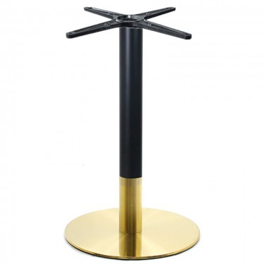 RIVA Βάση Τραπεζιού Gold Inox #201 - Black / 11,70 Kg  Φ45 H.72cm [-Μαύρο-, -Χρυσό-] [-Μέταλλο-] ΕΜ679