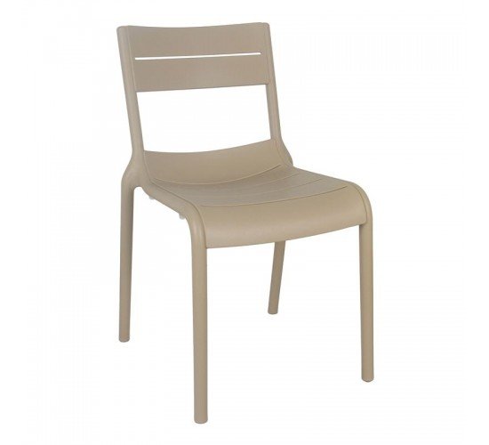 SERENA Καρέκλα Στοιβαζόμενη PP - UV Cappuccino  56x51x82cm [-Μπεζ-Tortora-Sand-Cappuccino-] [-PP - PC - ABS-] Ε3806,2