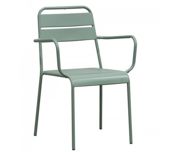 BRIO Πολυθρόνα-Pro Στοιβαζόμενη, Μέταλλο Βαφή Sandy Green 5635C  57x58x84cm [-Πράσινο-] [-Μέταλλο-] Ε544,3