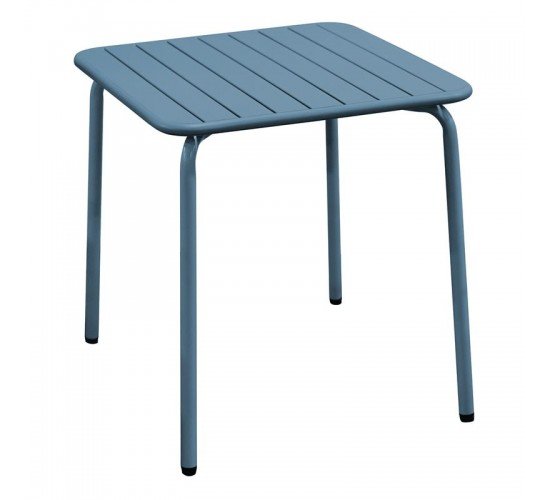 BRIO Slat Τραπέζι Κήπου - Βεράντας, Μέταλλο Βαφή Sandy Blue 5415C  70x70x73cm [-Μπλε-] [-Μέταλλο-] Ε545,2