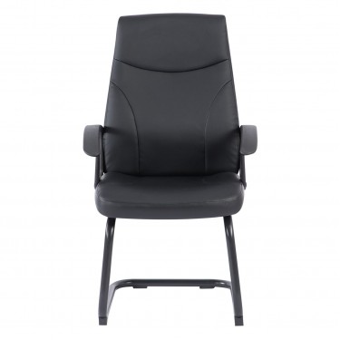 BF1250V Πολυθρόνα Γραφείου Επισκέπτη, Pu Μαύρο  60x64x100cm [-Μαύρο-] [-PU - PVC-] ΕΟ527,1V