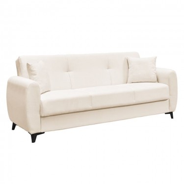 DARIO Καναπές – Κρεβάτι με Αποθηκευτικό Χώρο, 3Θέσιος Ύφασμα Εκρού  Sofa:210x80x90 Bed:180x100cm [-Εκρού-] [-Ύφασμα-] Ε9931,1