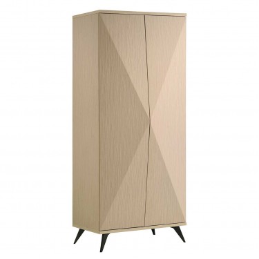 CRONOS  Ντουλάπα Δίφυλλη, Απόχρωση Φυσικό  80x60x195cm [-Φυσικό-] [-MDF - Κόντρα Πλακέ - Καπλαμάς - Νοβοπάν-] Ε7339,7