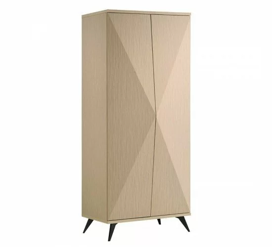 CRONOS  Ντουλάπα Δίφυλλη, Απόχρωση Φυσικό  80x60x195cm [-Φυσικό-] [-Paper-] Ε7339,7