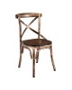 MARLIN Wood Καρέκλα Dark Oak, Μέταλλο Βαφή Black Gold  52x51x86cm [-Καρυδί-, -Χρυσό-] [-Μέταλλο-, -Ξύλο-] Ε5160,2