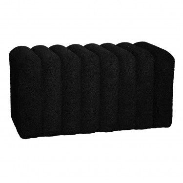 TOGO Σκαμπό Βοηθητικό, Teddy Ύφασμα Μαύρο  80x40x41cm [-Μαύρο-] [-Ύφασμα-] Ε7039,2