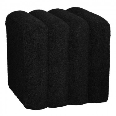 TOGO Σκαμπό Βοηθητικό, Teddy Ύφασμα Μαύρο  40x40x41cm [-Μαύρο-] [-Ύφασμα-] Ε7038,2