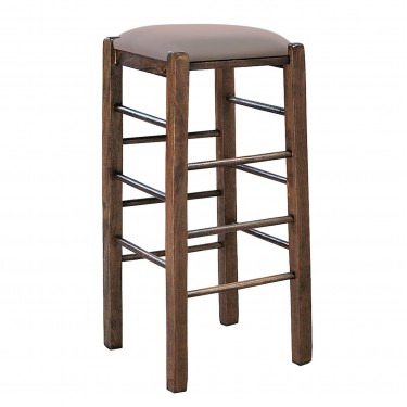 ΤΑΒΕΡΝΑΣ Σκαμπό BAR, Οξιά Βαφή Εμποτισμός Καρυδί, Κάθισμα Pu Cappuccino  35x35x81cm [-Καρυδί-, -Μπεζ-Tortora-Sand-Cappuccino-] [-PU - PVC-, -Ξύλο-] Ρ977,Ε2Τ1