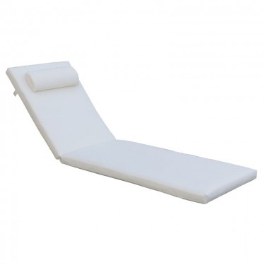 SUNLOUNGER Μαξιλάρι Ξαπλώστρας με Προσκέφαλο, Ύφασμα Water Repellent Εκρού, Φερμουάρ  196(78 118)x60x7cm [-Εκρού-] [-Ύφασμα-] Ε2014,1