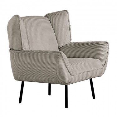 EMERALD Πολυθρόνα Σαλονιού - Καθιστικού, Ύφασμα Κοτλέ Μπεζ  83x83x92cm [-Μπεζ-Tortora-Sand-Cappuccino-] [-Ύφασμα-] Ε9418,1