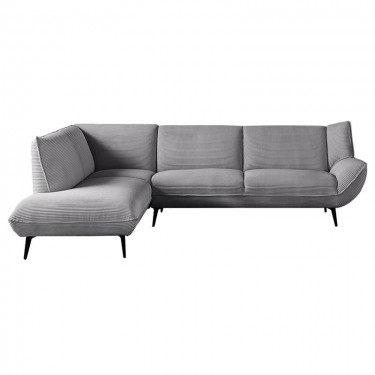 EMERALD Καναπές Σαλονιού Δεξιά Γωνία, Ύφασμα Κοτλέ Γκρι  274x203x82cm H.88cm [-Γκρι-] [-Ύφασμα-] Ε9419,21