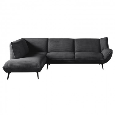 EMERALD Καναπές Σαλονιού Δεξιά Γωνία, Ύφασμα Κοτλέ Ανθρακί  274x203x82cm H.88cm [-Ανθρακί-] [-Ύφασμα-] Ε9419,31