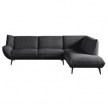 EMERALD Καναπές Σαλονιού Αριστερή Γωνία, Ύφασμα Κοτλέ Ανθρακί  274x203x82cm H.88cm [-Ανθρακί-] [-Ύφασμα-] Ε9419,32