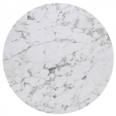 HPL (High Pressure Laminated) Επιφάνεια Τραπεζιού Απόχρωση White Marble, UV  Φ70cm/12mm [-Άσπρο-] [-HPL-] Ε101,421
