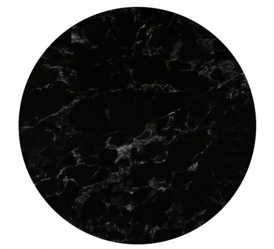 HPL (High Pressure Laminated) Επιφάνεια Τραπεζιού Απόχρωση Black Marble, Εξωτερικού χώρου  Φ70cm/12mm [-Μαύρο-] [-HPL-] Ε101,45