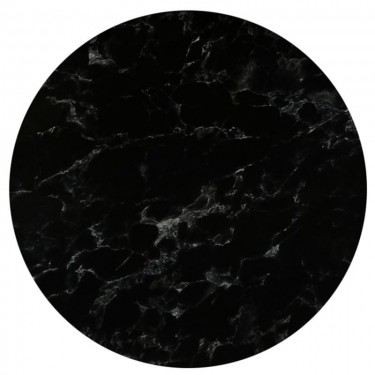 HPL (High Pressure Laminated) Επιφάνεια Τραπεζιού Απόχρωση Black Marble, UV  Φ70cm/12mm [-Μαύρο-] [-HPL-] Ε101,45
