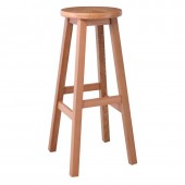 ΟΞΙΑ Σκαμπό BAR Τετράγωνο, Λούστρο Φυσικό  35x35x77cm (ΚάθισμαΦ30cm) [-Φυσικό-] [-Ξύλο-] Ε453,1