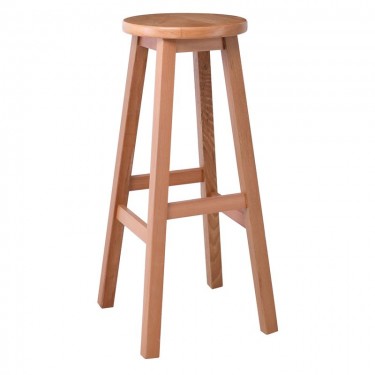 ΟΞΙΑ Σκαμπό BAR Τετράγωνο, Λούστρο Φυσικό  35x35x77cm (ΚάθισμαΦ30cm) [-Φυσικό-] [-Ξύλο-] Ε453,1