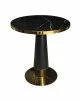 OLIVE Τραπέζι Βαφή Μαύρο-Gold, Επιφάνεια Sintered Stone Black Marble  Φ70x73cm [-Χρυσό/Μαύρο-] [-Μέταλλο / Τεχνόπετρα-Τεχνομάρμαρο-] ΕΜ789,1