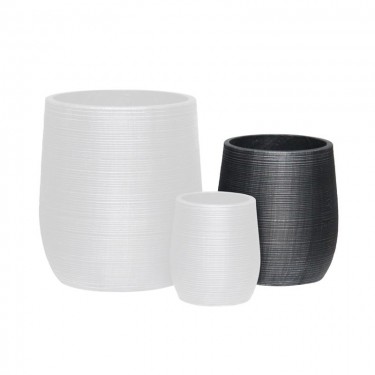 FLOWER POT-16 Φ33x37cm, Cement Απόχρωση Anthracite  Φ33x37cm [-Ανθρακί-] [-Artificial Cement (Recyclable)-] Ε6316,Β