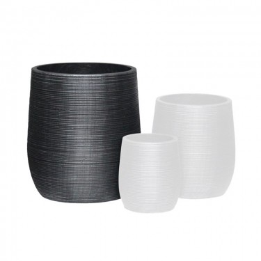 FLOWER POT-16 Φ45x50cm, Cement Απόχρωση Anthracite  Φ45x50cm [-Ανθρακί-] [-Artificial Cement (Recyclable)-] Ε6316,C