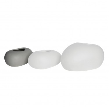 FLOWER POT-ROCK 40x30x19cm, Cement Απόχρωση White  40x30x19cm [-Άσπρο-] [-Artificial Cement (Recyclable)-] Ε6320,Α1