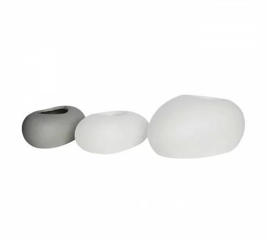 FLOWER POT-ROCK 40x30x19cm, Cement Απόχρωση White  40x30x19cm [-Άσπρο-] [-Artificial Cement (Recyclable)-] Ε6320,Α1