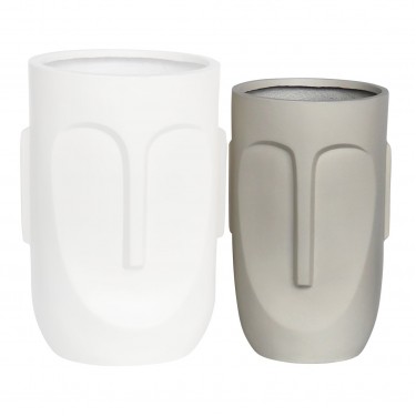 FLOWER POT-TOTEM Φ32x52cm, Cement Απόχρωση Sand  Φ32x52cm [-Μπεζ-Tortora-Sand-Cappuccino-] [-Artificial Cement (Recyclable)-] Ε6321,Α