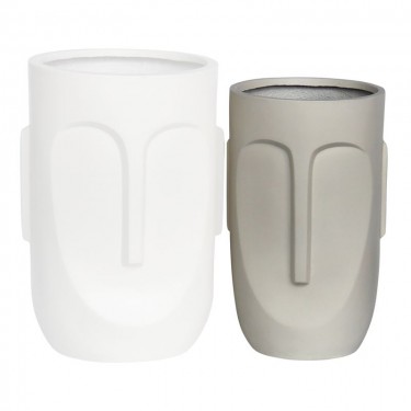 FLOWER POT-TOTEM Φ32x52cm, Cement Απόχρωση Sand  Φ32x52cm [-Μπεζ-Tortora-Sand-Cappuccino-] [-Artificial Cement (Recyclable)-] Ε6321,Α