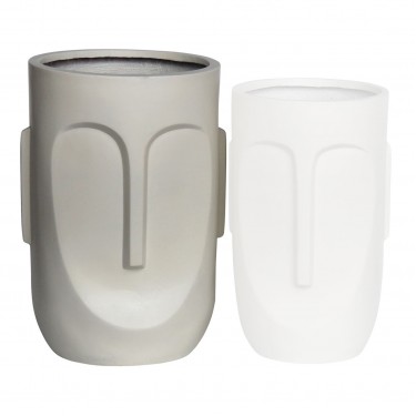 FLOWER POT-TOTEM Φ40x57cm, Cement Απόχρωση Sand  Φ40x57cm [-Μπεζ-Tortora-Sand-Cappuccino-] [-Artificial Cement (Recyclable)-] Ε6321,Β