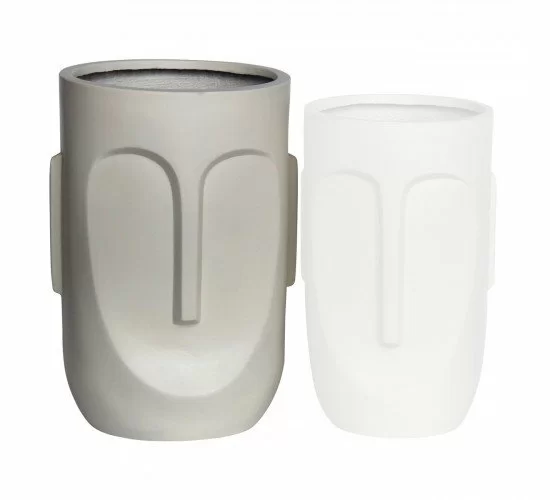 FLOWER POT-TOTEM Φ40x57cm, Cement Απόχρωση Sand  Φ40x57cm [-Μπεζ-Tortora-Sand-Cappuccino-] [-Artificial Cement (Recyclable)-] Ε6321,Β