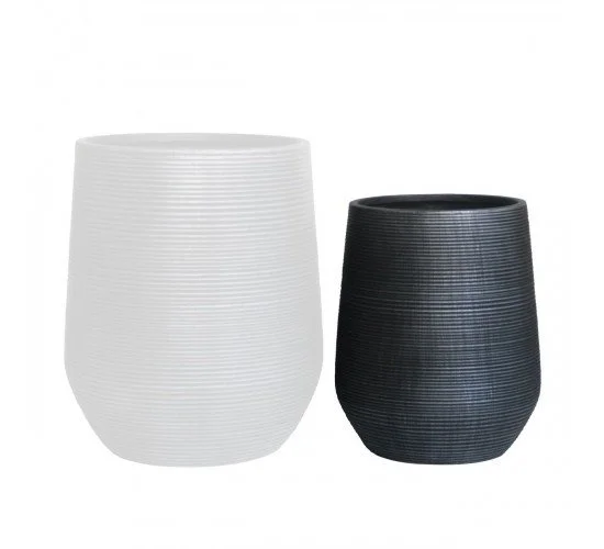 FLOWER POT-17 Φ45x50cm, Cement Απόχρωση Anthracite  Φ45x50cm [-Ανθρακί-] [-Artificial Cement (Recyclable)-] Ε6317,C