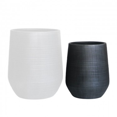 FLOWER POT-17 Φ45x50cm, Cement Απόχρωση Anthracite  Φ45x50cm [-Ανθρακί-] [-Artificial Cement (Recyclable)-] Ε6317,C