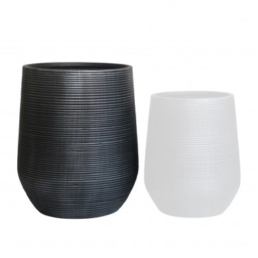 FLOWER POT-17 Φ53x63cm, Cement Απόχρωση Anthracite  Φ53x63cm [-Ανθρακί-] [-Artificial Cement (Recyclable)-] Ε6317,D