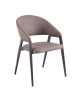 DELI Πολυθρόνα Μέταλλο Βαφή Μαύρο, Pu Cappuccino  52x62x83cm [-Μαύρο-, -Μπεζ-Tortora-Sand-Cappuccino-] [-PU - PVC-, -Μέταλλο-] ΕΜ175,3