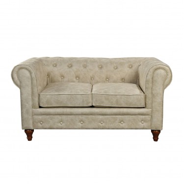 CHESTERFIELD York Kαναπές 2Θέσιος Σαλονιού - Καθιστικού, Ύφασμα Απόχρωση Μπεζ  150x82x77cm [-Μπεζ-Tortora-Sand-Cappuccino-] [-Ύφασμα-] Ε942,21