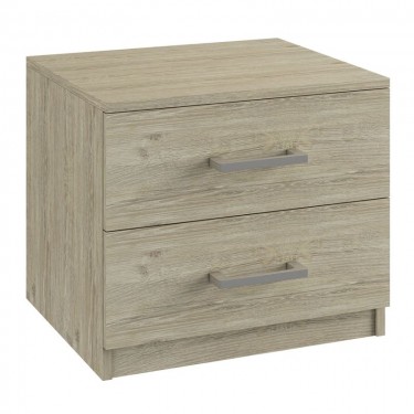 LIFE-W Κομοδίνο με 2 Συρτάρια, Απόχρωση Sonoma  48x40x41cm [-Φυσικό-] [-MDF - Κόντρα Πλακέ - Καπλαμάς - Νοβοπάν-] Ε756,2