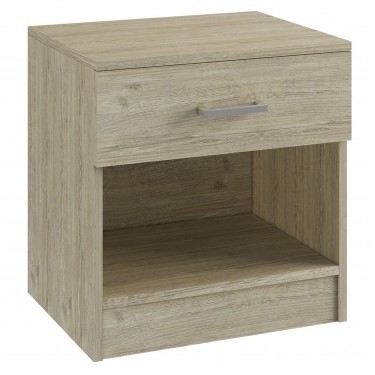 LIFE-W Κομοδίνο με 1 Συρτάρι, Απόχρωση Sonoma  45x35x47cm [-Φυσικό-] [-MDF - Κόντρα Πλακέ - Καπλαμάς - Νοβοπάν-] Ε757,2