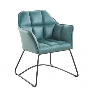 POLLY Πολυθρόνα Μέταλλο Βαφή Μαύρο, Ύφασμα Suede Olive Green  67x64x82cm [-Μαύρο-, -Πράσινο-] [-Μέταλλο-, -Ύφασμα-] ΕΜ719,1