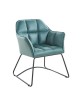 POLLY Πολυθρόνα Μέταλλο Βαφή Μαύρο, Ύφασμα Suede Olive Green  67x64x82cm [-Μαύρο-, -Πράσινο-] [-Μέταλλο-, -Ύφασμα-] ΕΜ719,1